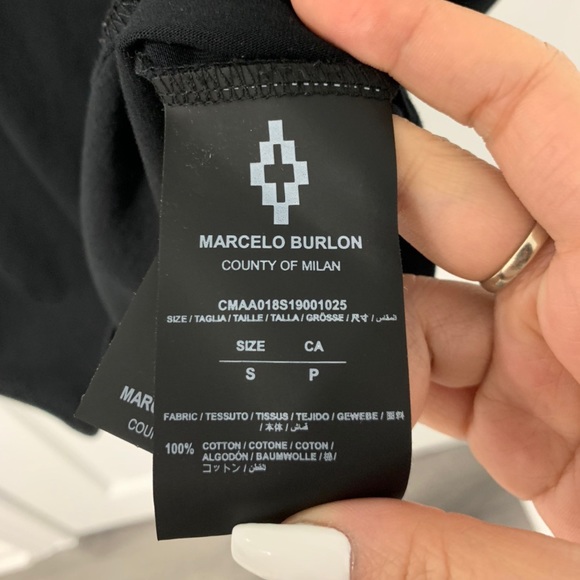 Marcelo Burlon Green Pink Wing Print T-shirt - Picture 3 of 4